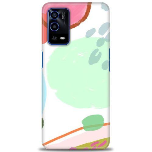 Oppo A55 Kılıf HD Baskılı Kılıf - Benekli + Tam Ekran Koruyucu