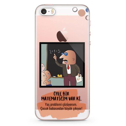 Apple iPhone SE Kılıf Caps Matematik Arka Kapak Koruma Desenli Full Koruyucu