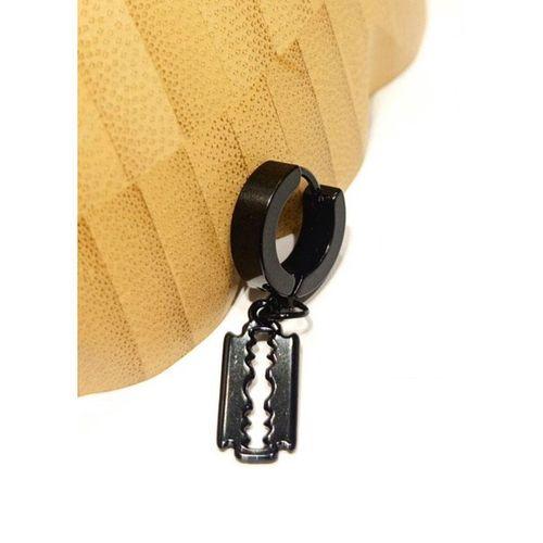 Monalisa Home Çelik Siyah Figürlü Unisex Küpe