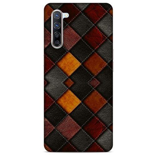 Oppo Reno 3 Pro 5g Kılıf Patchwork (1) Kılıfı Kahverengi Bordo
