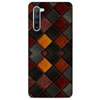 Oppo Reno 3 Pro 5g Kılıf Patchwork (1) Kılıfı Kahverengi Bordo