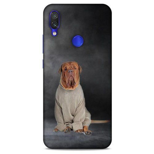 Xiaomi Redmi Note 7 Pro Kılıf Köpek Kıyafetleri (29) Arka Koruma Kılıfı Fransız Mastifi Kazak