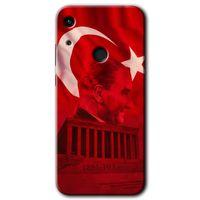 Potkal Hediye Fabrikası Honor 8A HD Baskılı Kılıf + 9D Tam Ekran Koruyucu - Anıtkabir Atatürk