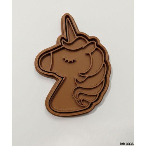 Sevimli Unicorn Kurabiye Kalıbı – Tek Boynuzlu At Figürlü, Çift Parça Hamur Kesici, Şeker Hamuru ve Oyun Hamuru İçin