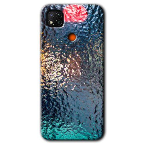 MRCİLETİSİM Xiaomi Redmi 9c Kılıf Baskılı Kapak - Blur Cam + 5D Tam Kaplayan Cam