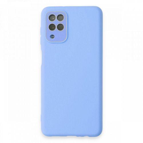 Samsung Galaxy A22 Kılıf Lansman Glass Kapak - Mavi