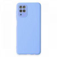 Samsung Galaxy A22 Kılıf Lansman Glass Kapak - Mavi