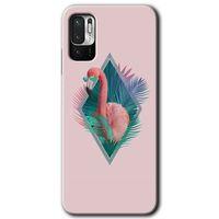 Poco M3 Pro Kılıf HD Desen Baskılı Arka Kapak - Flamingo