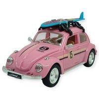 Tatil Serisi - Sesli Işıklı Vosvos Araba 18 cm - Pembe