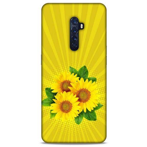 Lopard Oppo Reno 2 Uyumlu Kılıf Bahar (16) Kalın Kılıf Ayçiçek