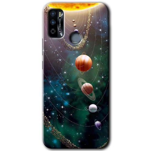 İnfinix Hot 9 Play Kılıf HD Desen Baskılı Arka Kapak - Cosmos