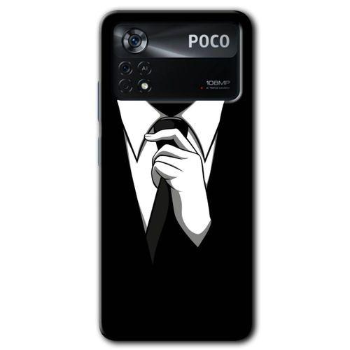 Poco x4 Pro Kılıf HD Desen Baskılı Arka Kapak + Temperli Cam - Smokin