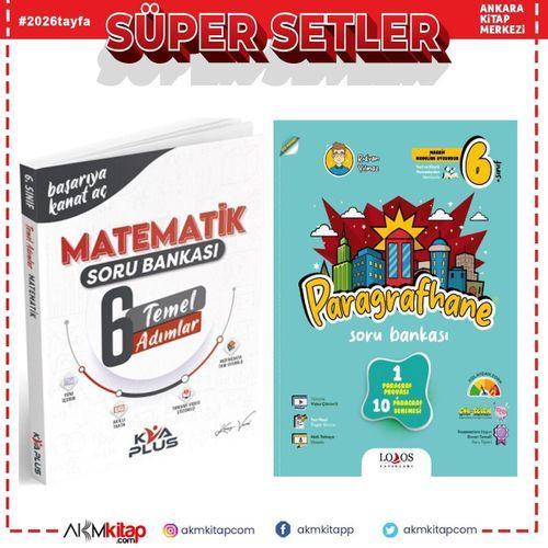 KVA Yayınları 6. Sınıf Matematik Temel Adımlar ve Lodos Paragrafhane Soru Bankası Seti 2 Kitap