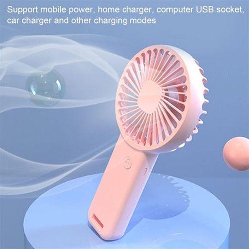 Mini Fan,Telefon Tutucu,Portatif El Vantilatörü Pembe  9,3X19Cm Usb Şarjlı El Fanı