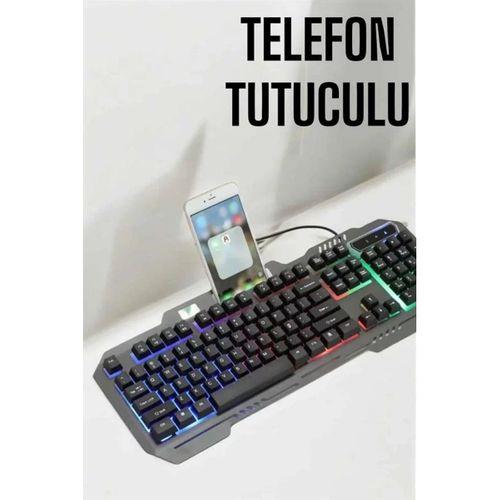 Klavyesi Q Klavye Rgb Işıklı Mouse Hediyeli