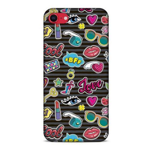 Pop Culture Siyah Apple iPhone SE Kılıf