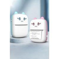 C9 Pembe Mini Yazıcı Taşınabilir Termal Yazıcı Kablosuz Bağlantı Ap Kontrol Cep Yazıcısı