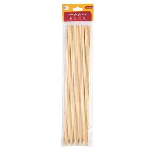 FUFİ AHŞAP ÇÖP ŞİŞ 30 cm (20 'li Poşet)