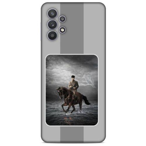 Lopard Samsung Galaxy A32 Uyumlu Kılıf Atatürk (39) Liquid Crystal Kılıf