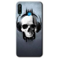 Huawei P30 Lite Kılıf HD Desen Baskılı Arka Kapak - Müzik Kurukafa