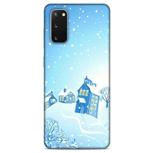 Samsung Galaxy S20 Kılıf Snowix (24) Darbe Emici Kılıf Beyaz Mavi