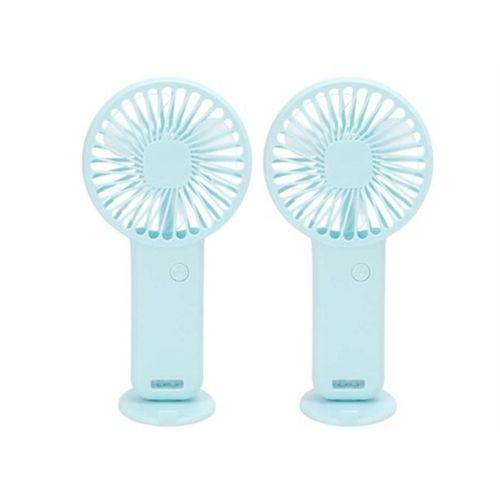 2 Adet Mini Fan,Telefon Tutucu,Portatif El Vantilatörü Mavi  9,3X19Cm Usb Şarjlı El Fanı
