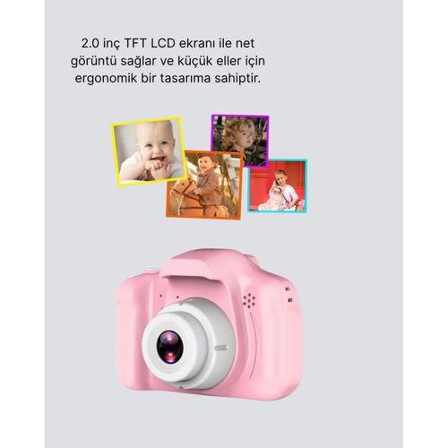 8 Megapiksel Mini Çocuk Kamerası Hd Ekranlı Darbeye Dayanıklı Ve Şarjlı