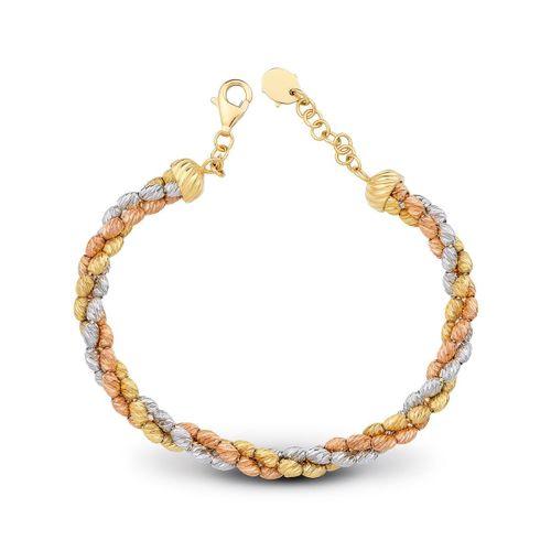 14 Ayar 3 Renkli Altın Dorika Bileklik HSM10134