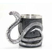 Paslanmaz Çelik Yılan Tasarımlı Kupa Bardak
