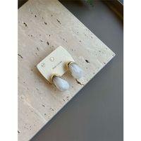 Taşlı Küpe - Beyaz