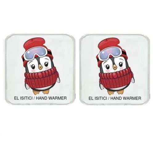 2 Adet Bereli Penguen Cep Sobası,El Isıtıcı,Sıcak Su Torbası Pvc  10X9,5Cm