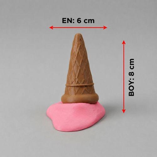 Pembe Tabanlı Dondurma Külahı Dekoratif Kapı Stoperi Kapı Tutucu