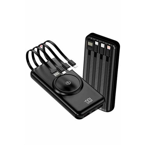 Kablosuz Çoklu Şarj Girişli 10.000 Mah Kablolu Powerbank Taşınabilir
