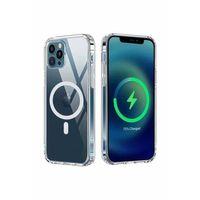 Iphone 13 Pro Kılıf Kamera Lens Korumalı Magsafe Destekli Şeffaf Darbe Emici Sert Kapak