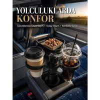Araç Bardaklık Genişletici Çift Bardak Tutucu Ve Tepsili Düzenleyici
