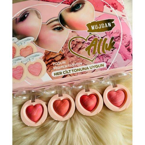 4'lü Kalp Allık Blush Seti