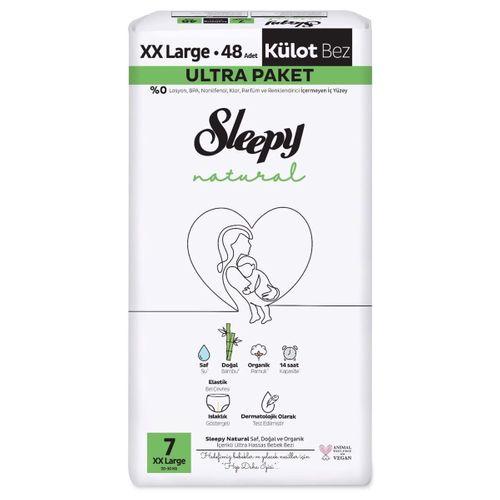 Sleepy Sleepy Natural Külot Bez 2'Li Ultra Paket 7 Beden 48 Adet