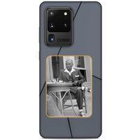 Samsung Galaxy S20 Ultra Kılıf Atatürk (31) TPU Kılıf Koyu Gri
