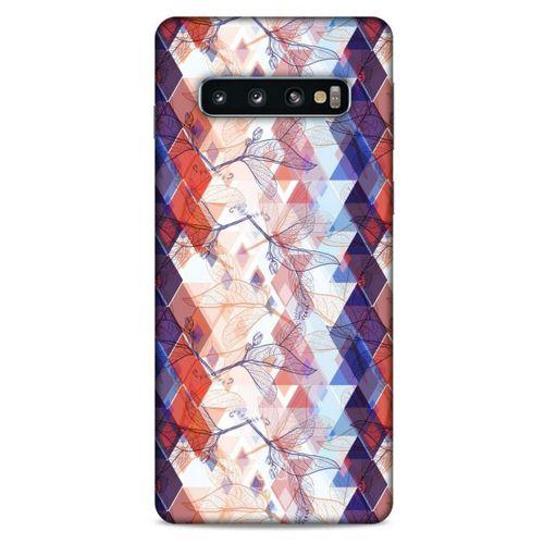 Samsung Galaxy S10 Kılıf Pastel Renkler (3) Kapak Kırmızı Lacivert