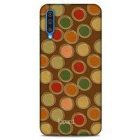 Samsung Galaxy A30s Kılıf Pastel Renkler (43) Thin Fit Kılıf Kahve Yeşil