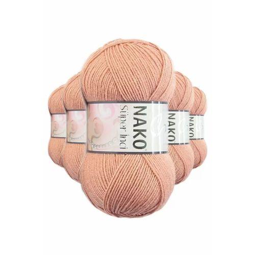 5 Adet Süper İnci El Örgü İpi 100 gr Badem İçi 11071