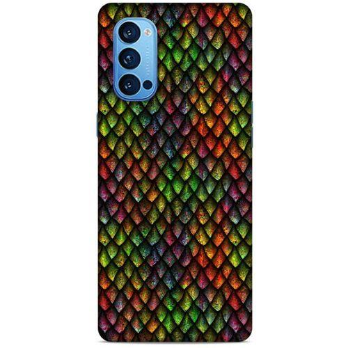 Oppo Reno 4 Pro Kılıf Dragons (6) Silikon Kılıf Ejderha Skin Çok Renkli
