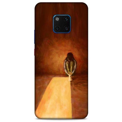 Huawei Mate 20 Pro Kılıf Depresyon (47) Crystal Flex Kılıf Siyah Kırmızı