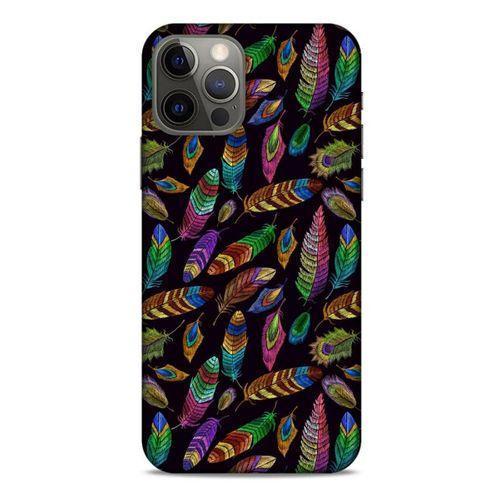Apple iPhone 12 Pro Kılıf Desenli Özel Seri Tüyler (15) Antişok Kılıf
