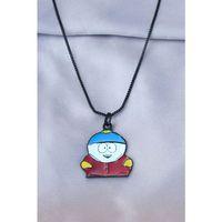 Eric Cartman Tasarımlı Siyah Zincirli Erkek Kolye