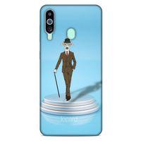 Samsung Galaxy M40 Kılıf FunnyMaX (45) Liquid Air Kılıf Açık Mavi Köpek
