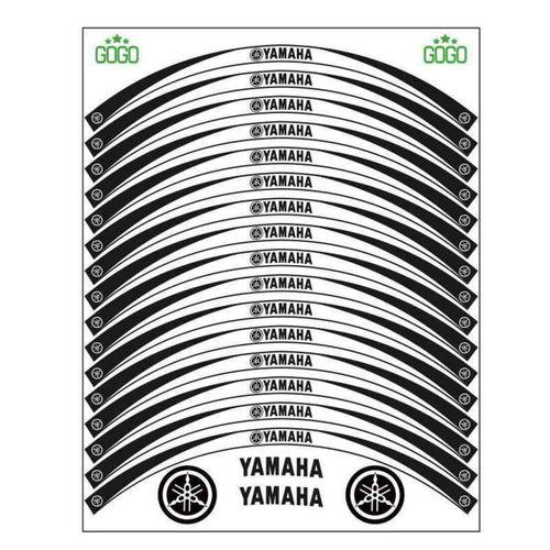 YAMAHA Yamaha Siyah Beyaz Uyumlu Reflektörlü 1 Set Jant Şeridi