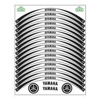 YAMAHA Yamaha Siyah Beyaz Uyumlu Reflektörlü 1 Set Jant Şeridi