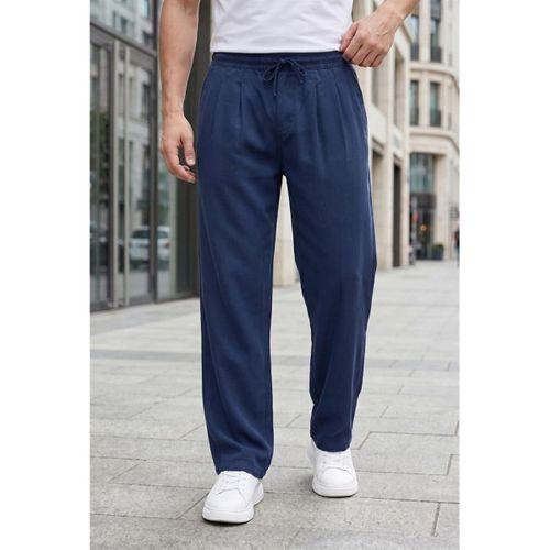 Wert Lyocell Kumaş Relaxed Fit Çİft Pileli Jogger Eşofman Altı Pantolon - Lacivert