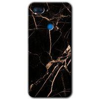 Xiaomi Mi 8 Lite HD Baskılı Kılıf + 9D Tam Ekran Koruyucu - Siyah Gold Mermer